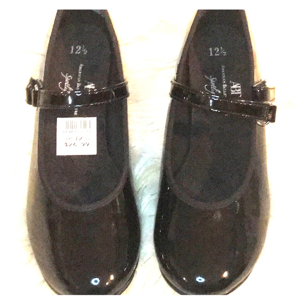 American Ballet tap shoe 13.5 patent leather black